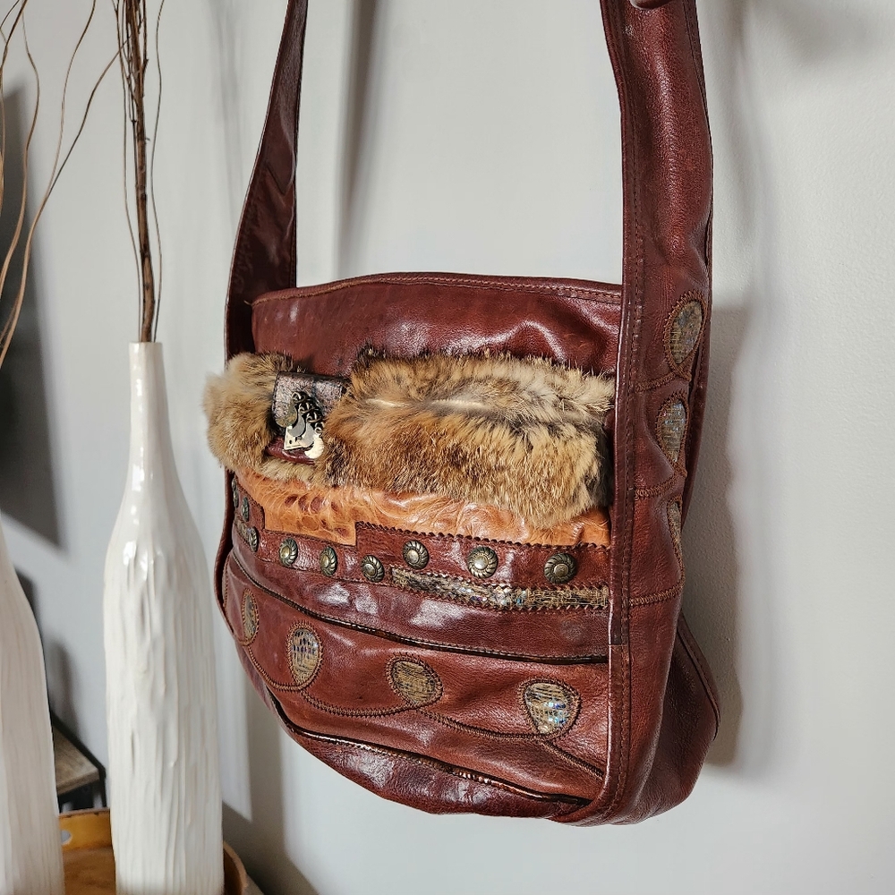 🌙Vintage Brown Leather Purse - Picture 2 of 12